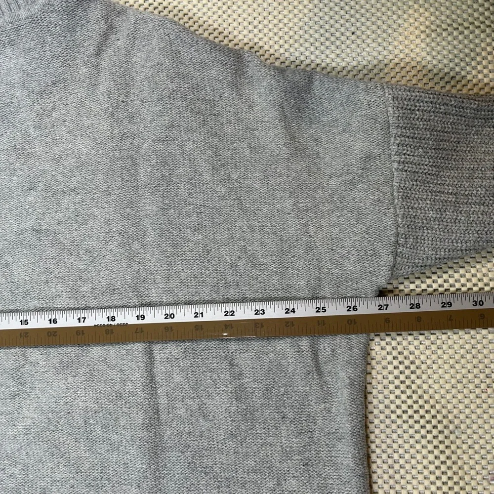 GAP Cable Knit Mock Neck Sweater‎ Pullover Gray Cotton Blend Womens Large